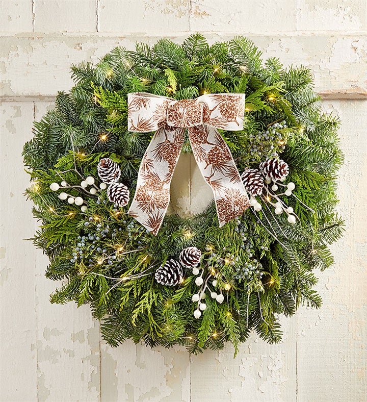 Snowy Pine Christmas Wreath